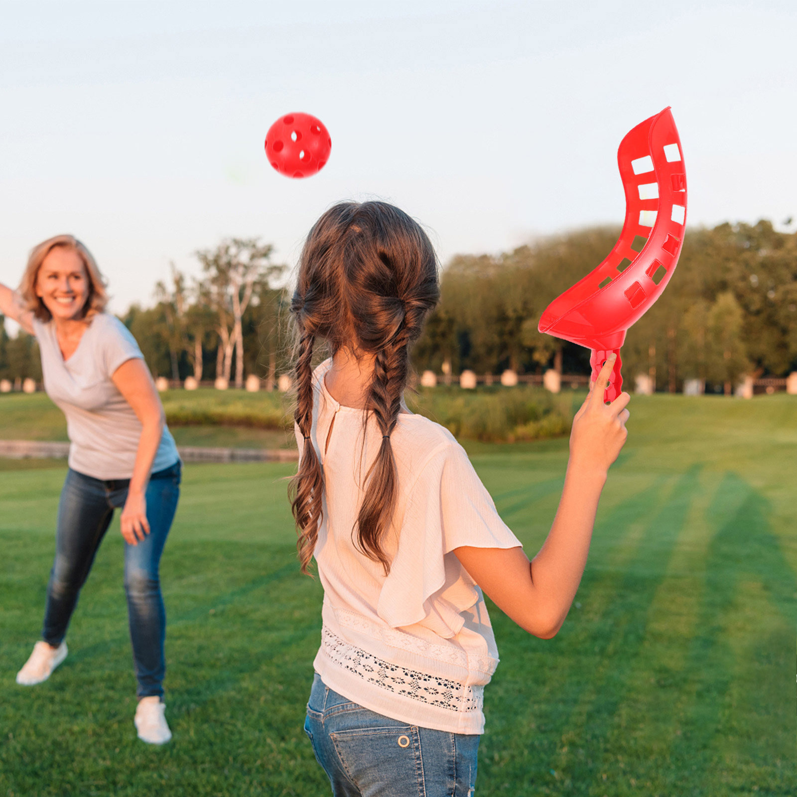 Kids Outdoor Ball - 1세트 스쿱 볼 캐치 게임 런치