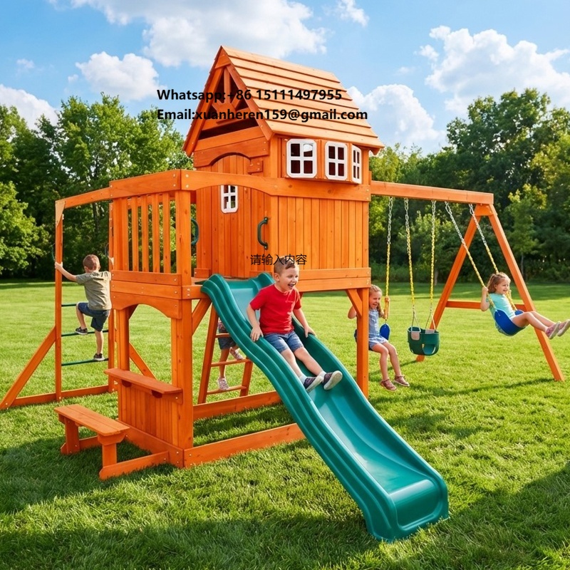 Kids Outdoor Swing And Slide - 대형 야외 놀이기구 어린이 장난감 놀이터
