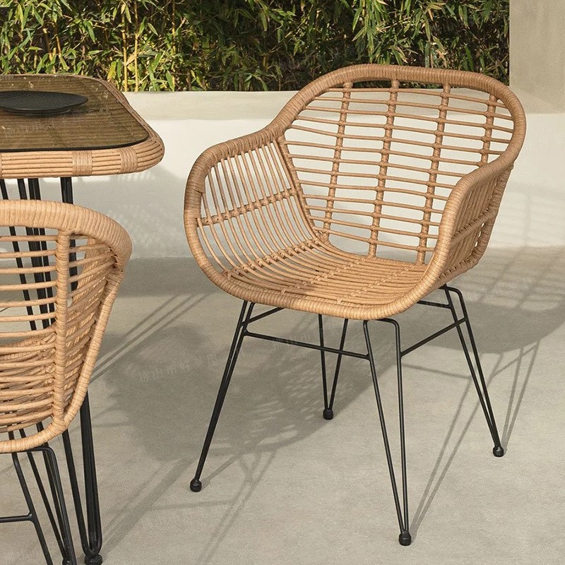 Kids Outdoor Dining Table - MOMO 인스 라탄 야외 발코니 3종