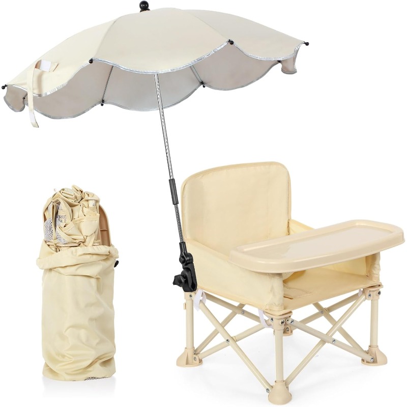 Kids Outdoor Dining Table - 아기 야외용 비치 의자, 우산, 등받이,