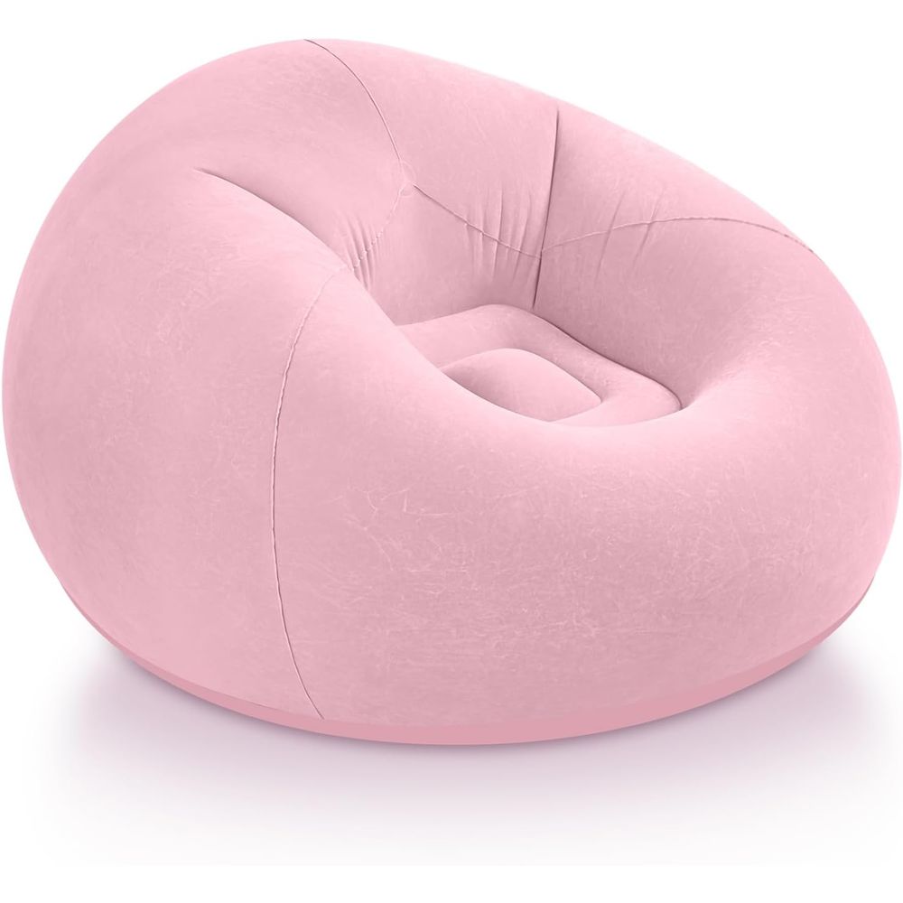 Kids Outdoor Bean Bag Chair - 팽창식 빈백 의자, 핑크색 | 휴대용