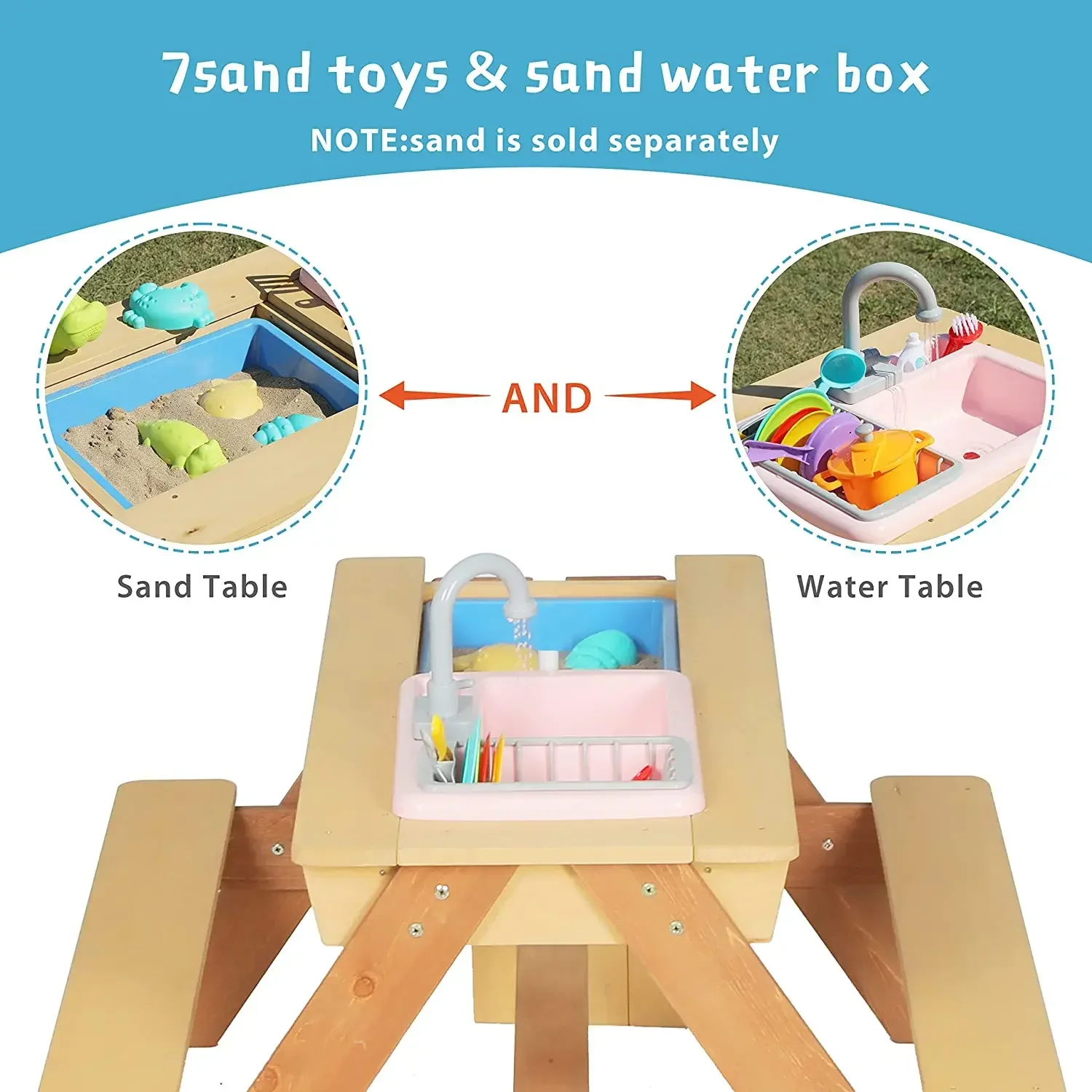 # 어린이 피크닉 테이블 야외 파티오 식탁 나무 활동  - Kids Outdoor Dining Table 리뷰 및 가격