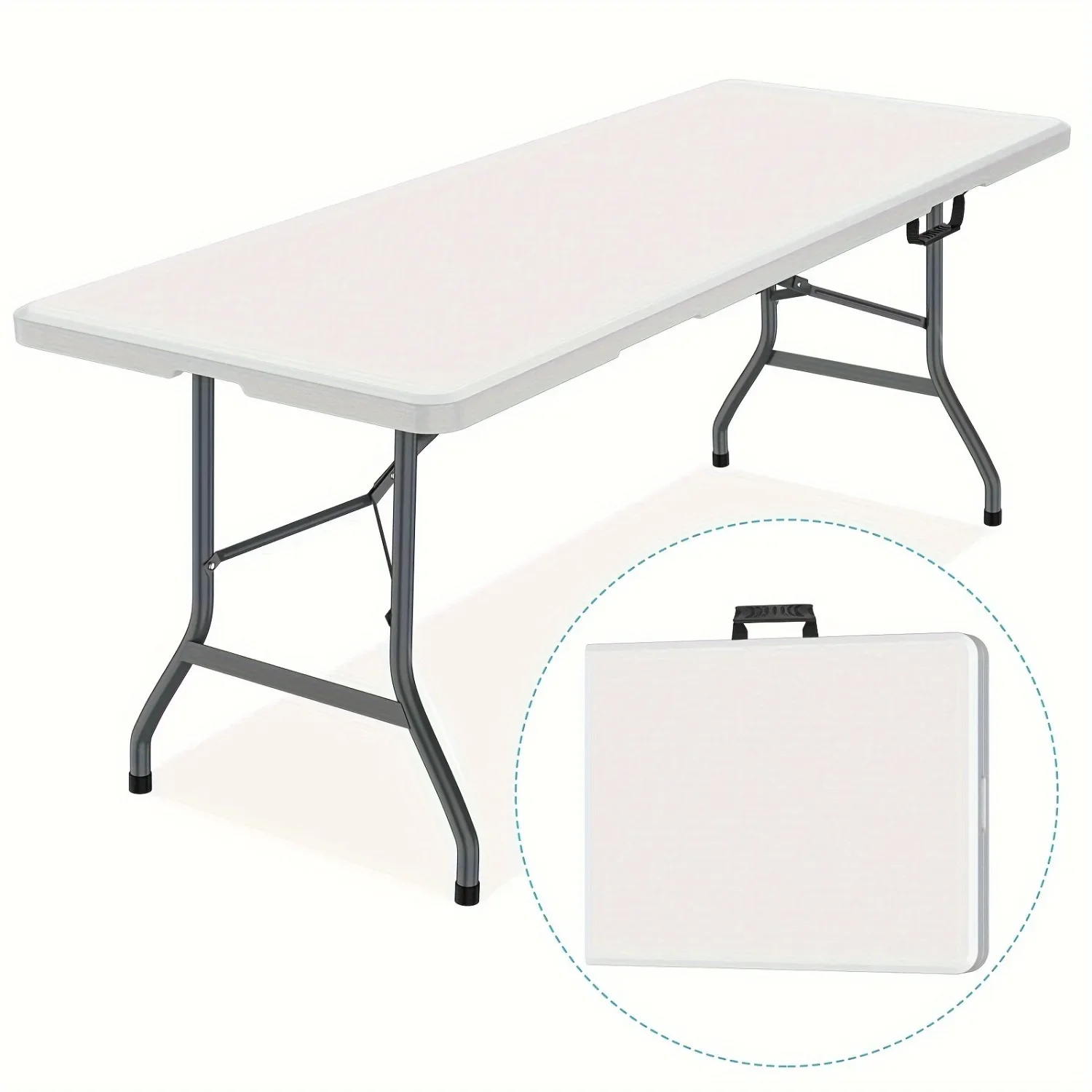 6피트(1.8m) 넓은 플라스틱 접이식 테이블, 견고한 - Kids Outdoor Dining Table 리뷰 및 가격