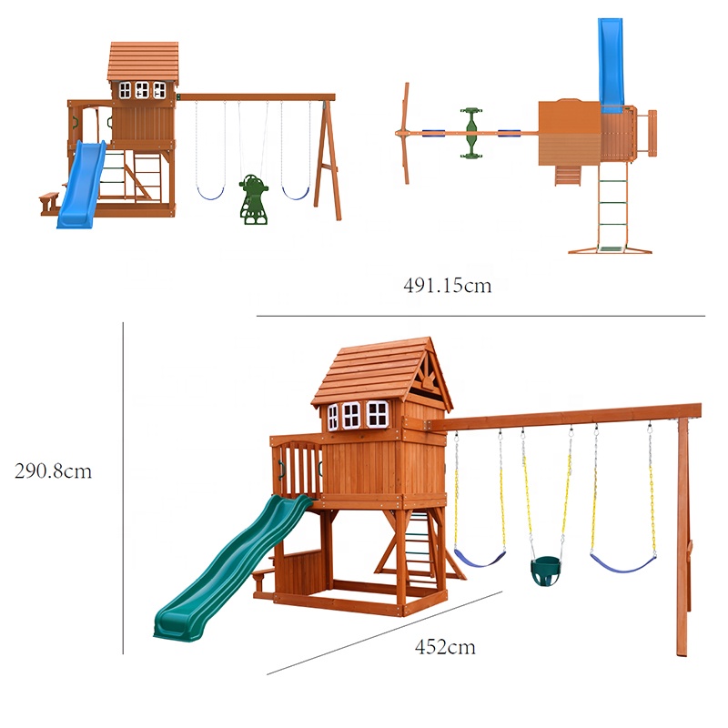 대형 야외 놀이기구 어린이 장난감 놀이터 마당 상업용  - Kids Outdoor Swing And Slide 리뷰 및 가격