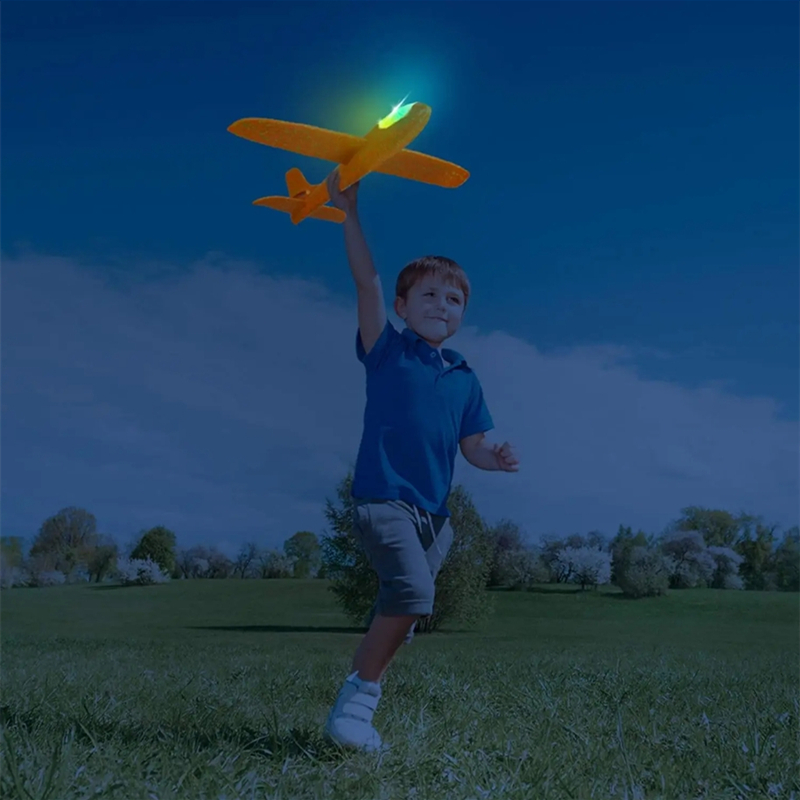 전기 거품 비행기 글라이더 손 던지기 비행기 LED 빛 - Kids Outdoor Fun 리뷰 및 가격