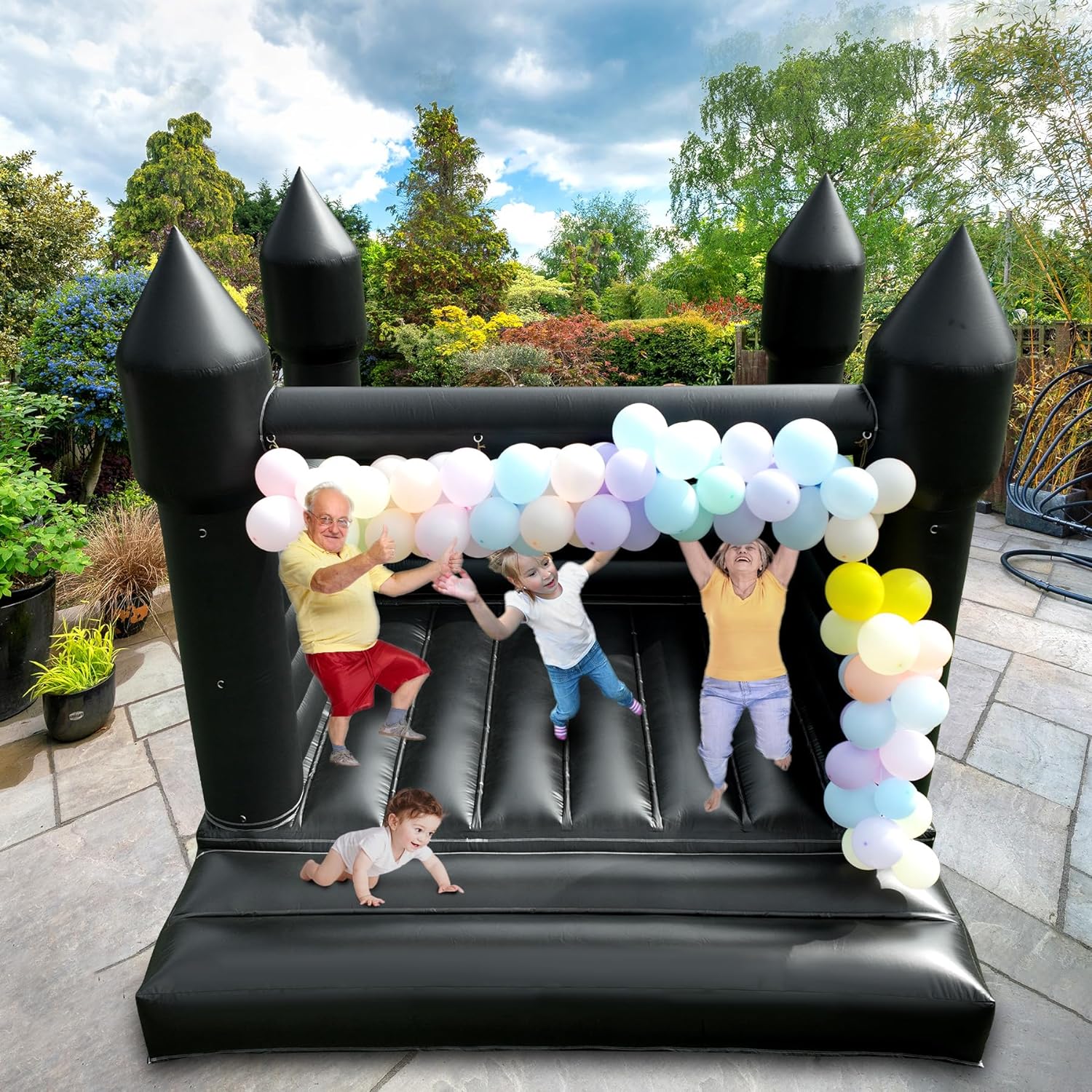 검정색 상업용 풍선 바운스 하우스 문워크 점퍼 바운서  - Kids Outdoor Jumping Castle 리뷰 및 가격
