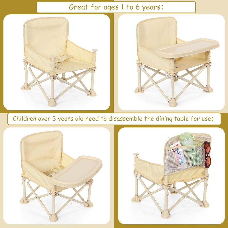 아기 야외용 비치 의자, 우산, 등받이, 포켓, 안전벨 - Kids Outdoor Dining Table 리뷰 및 가격