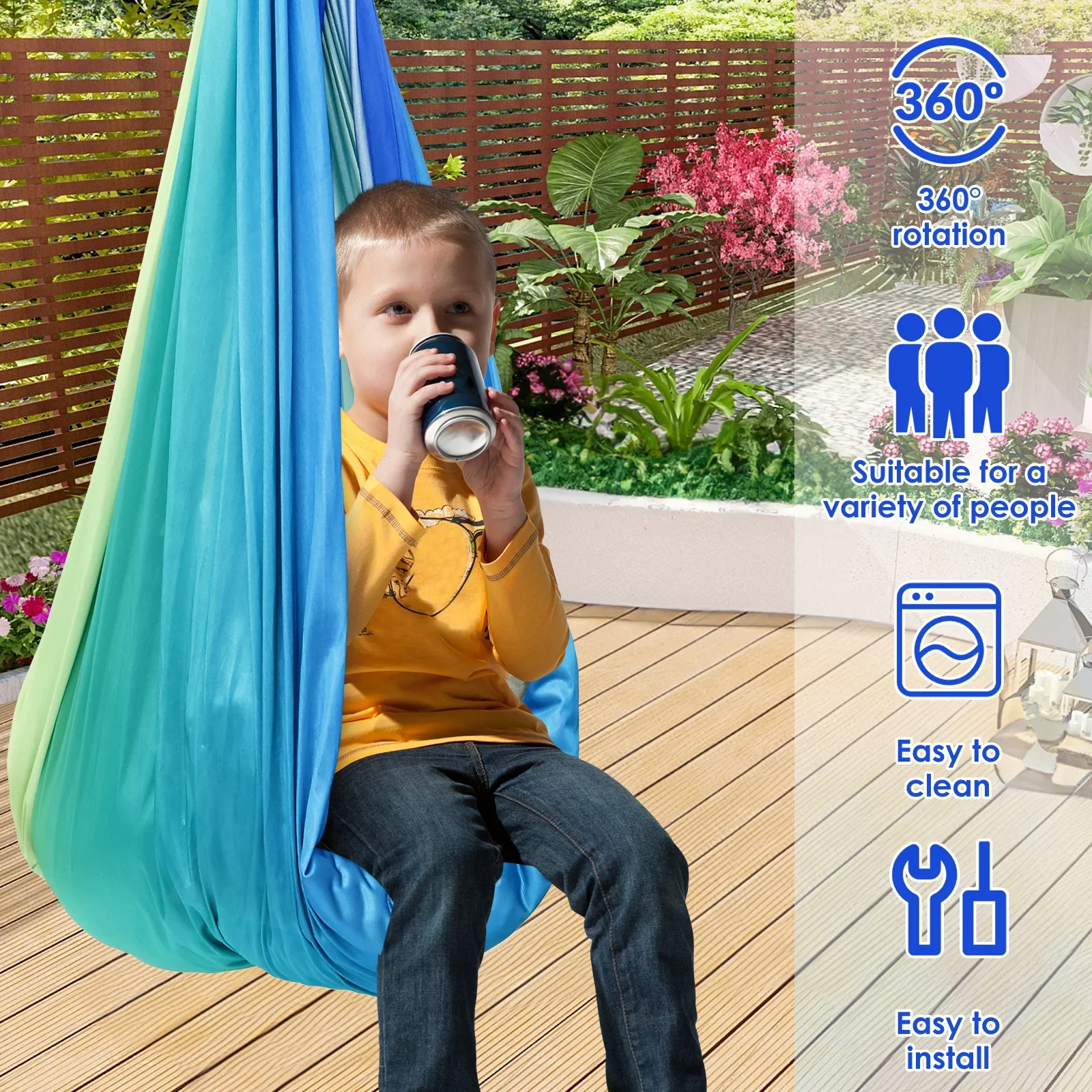 감각적 편안함을 주는 어린이용 센서리 스윙, 최대 20 - Kids Outdoor Swing And Slide 리뷰 및 가격
