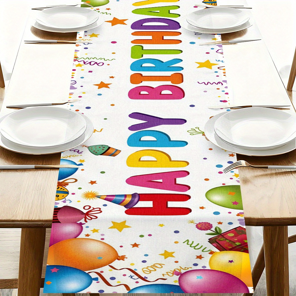 생일 축하 포스터 테이블 러너 - 어린이 생일, 겨울  - Kids Outdoor Dining Table 리뷰 및 가격