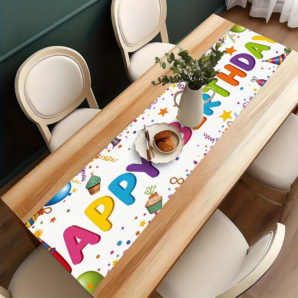 생일 축하 포스터 테이블 러너 - 어린이 생일, 겨울  - Kids Outdoor Dining Table 리뷰 및 가격