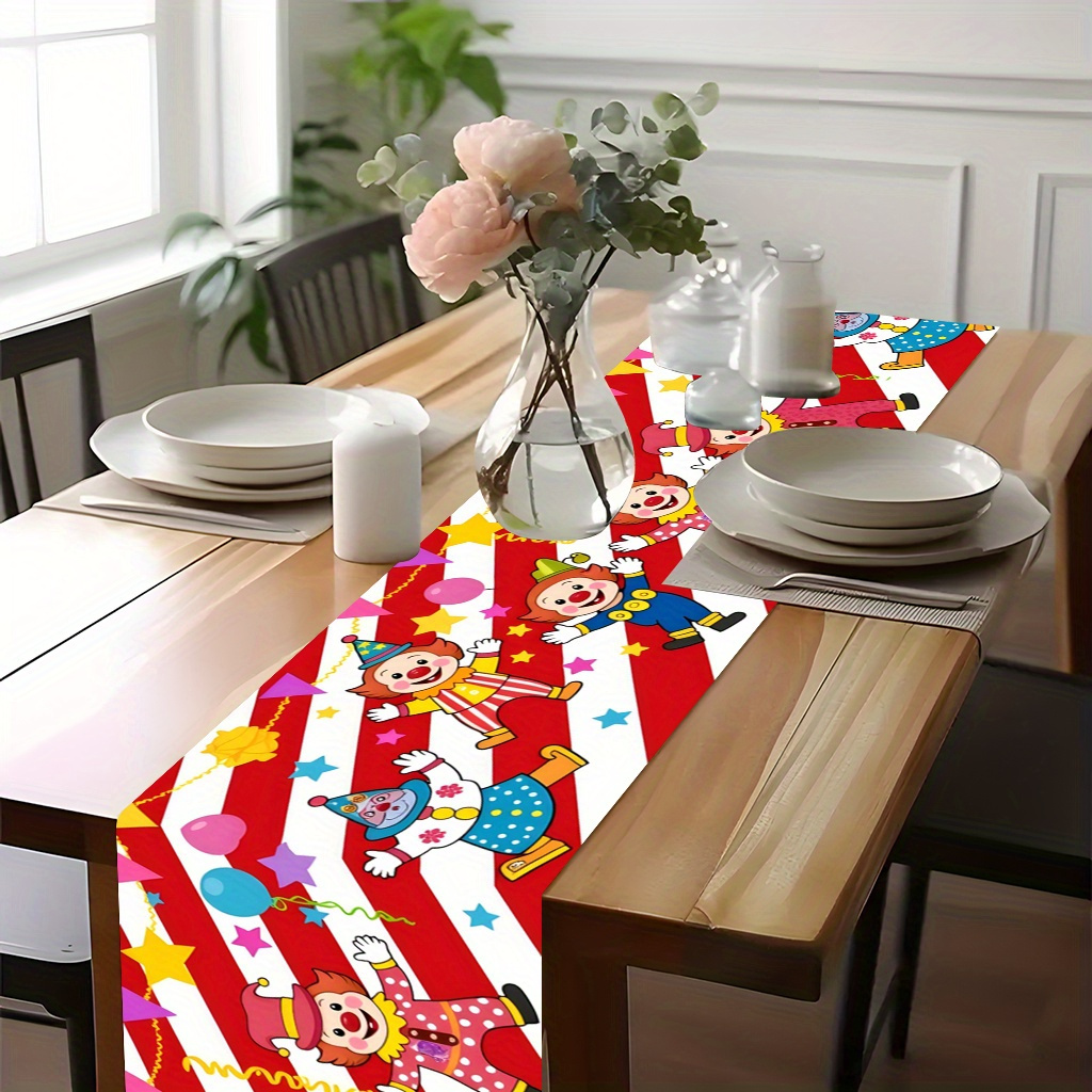 서커스 광대 파티 테이블 러너 - 어린이 생일, 카니발 - Kids Outdoor Dining Table 리뷰 및 가격