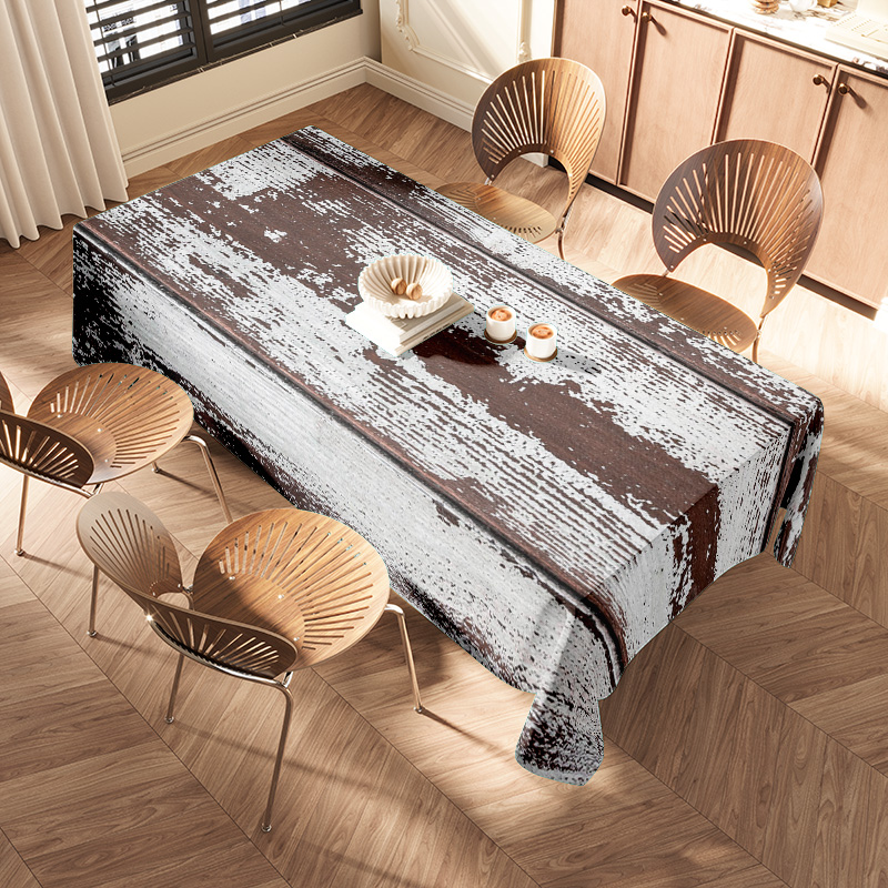소박한 갈색 흰색 줄무늬 식탁보가 포함된 어울리는 의자 - Kids Outdoor Dining Table 리뷰 및 가격