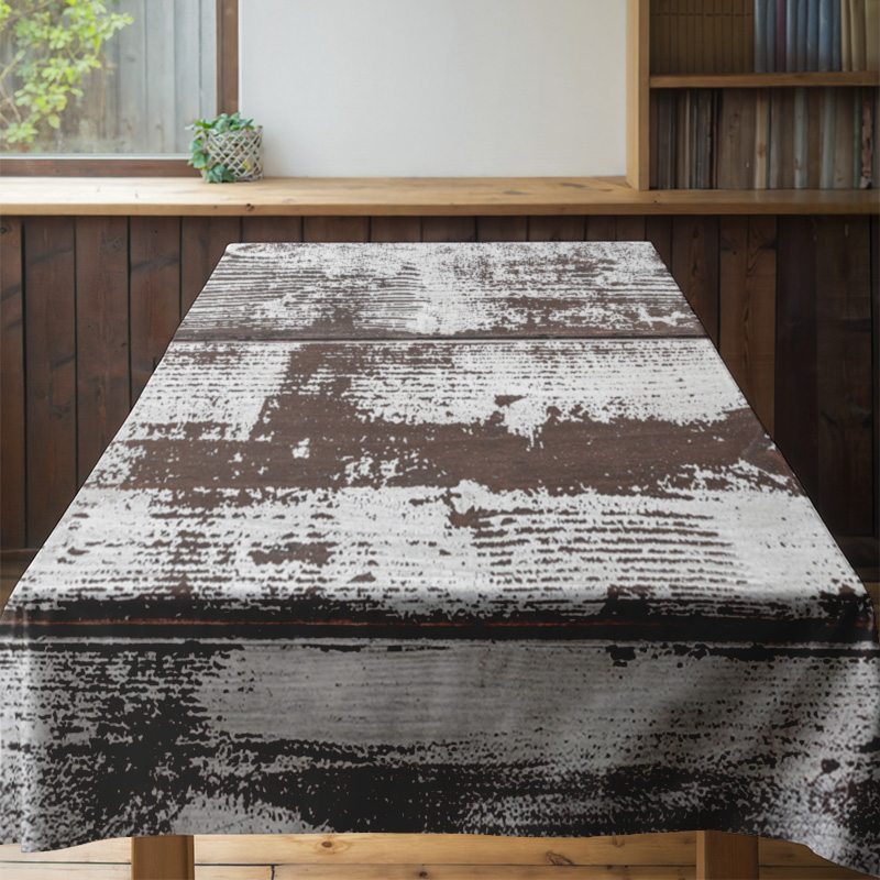 소박한 갈색 흰색 줄무늬 식탁보가 포함된 어울리는 의자 - Kids Outdoor Dining Table 리뷰 및 가격
