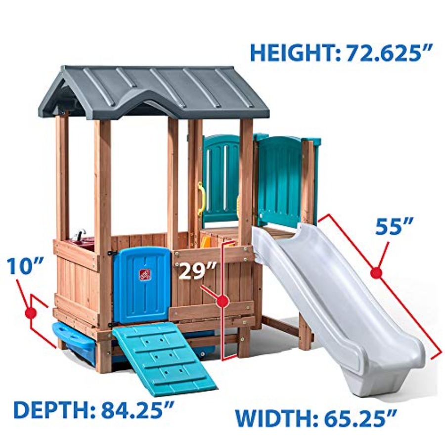우드랜드 어드벤처 플레이하우스 & 슬라이드, 어린이 야 - Kids Outdoor Swing And Slide 리뷰 및 가격