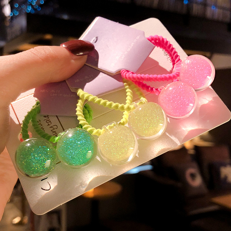 2 개/대 어린이 귀여운 캔디 반짝이 볼 탄성 헤어 밴 - Kids Outdoor Ball 리뷰 및 가격