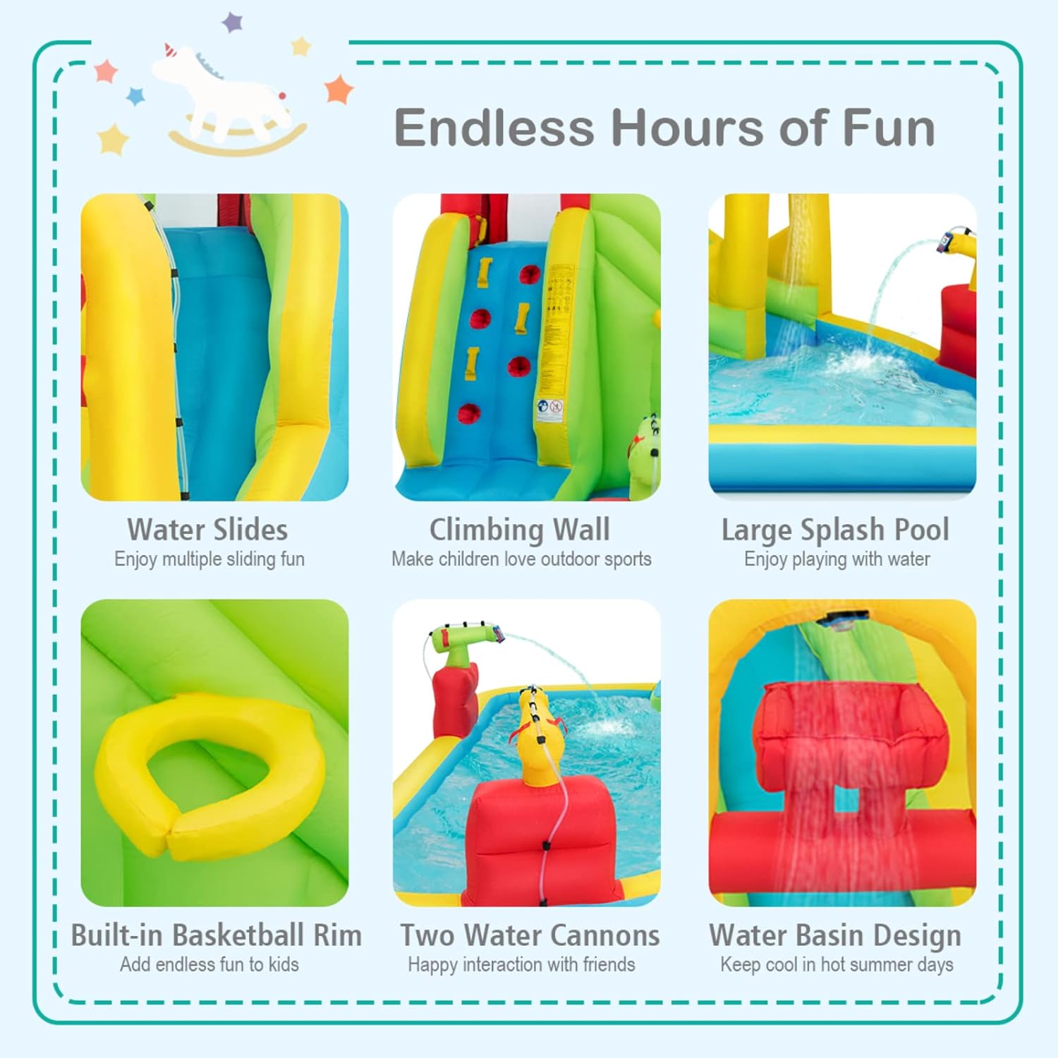 메가 대형 에어바운스 워터파크 - 어린이용 풍선 워터슬 - Kids Outdoor Fun 리뷰 및 가격