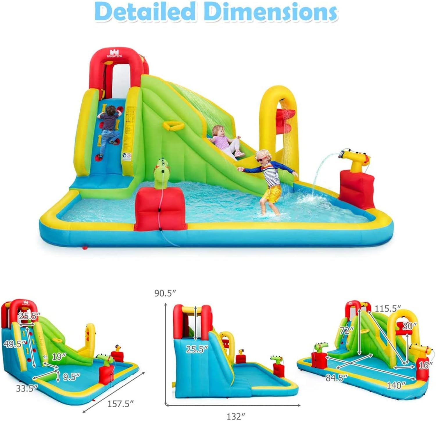 메가 대형 에어바운스 워터파크 - 어린이용 풍선 워터슬 - Kids Outdoor Fun 리뷰 및 가격