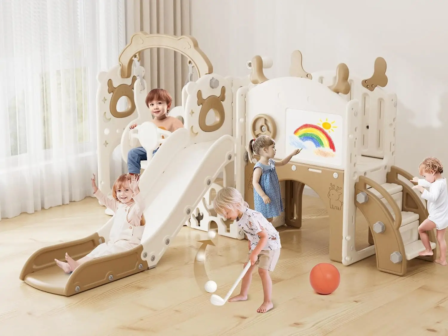 13-in-1 유아용 슬라이드 및 스윙 세트, 1세 이 - Kids Outdoor Swing And Slide 리뷰 및 가격