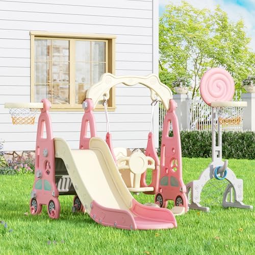 6 in 1 유아용 슬라이드 및 그네 놀이 세트, 실내 - Kids Outdoor Swing And Slide 리뷰 및 가격