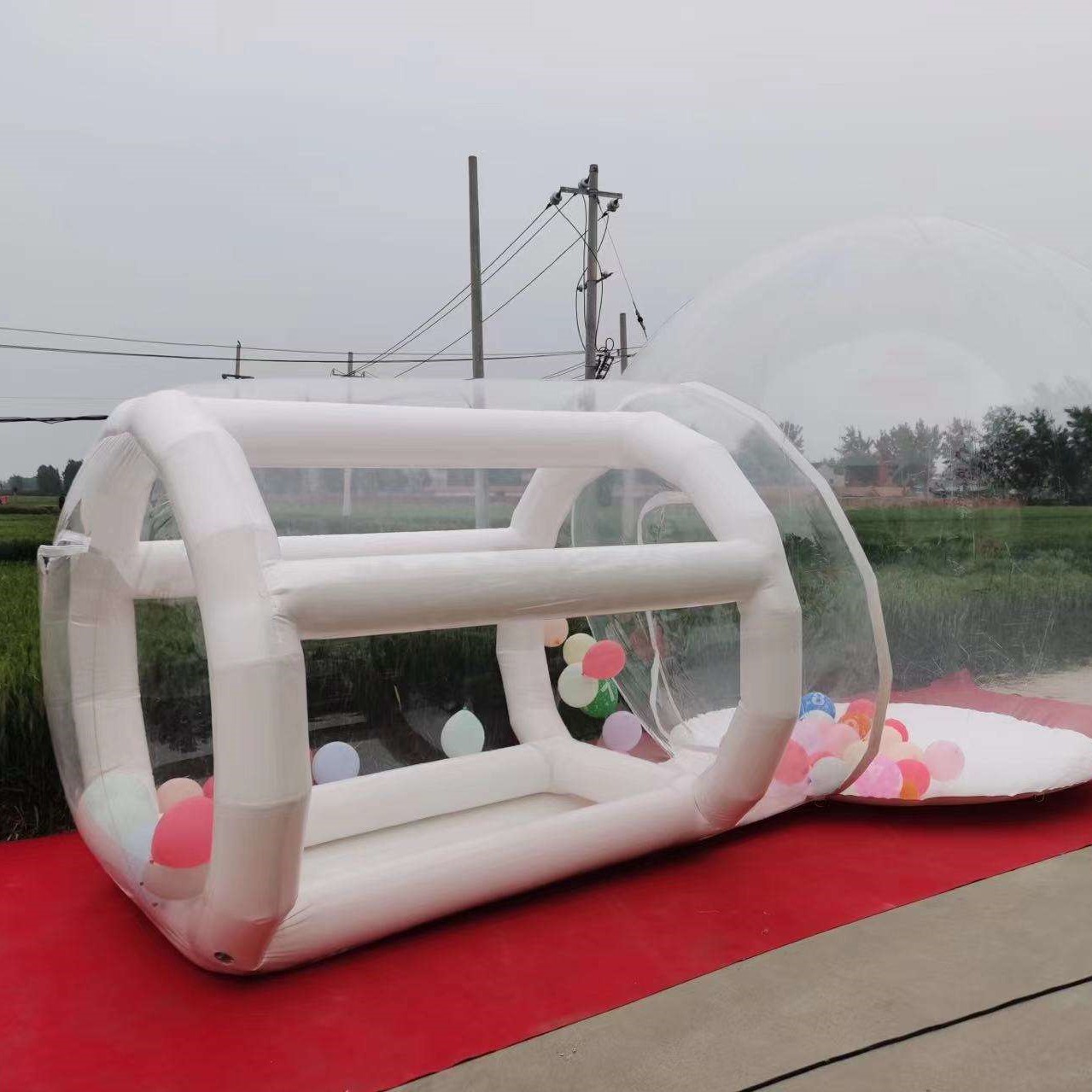 야외용 흰색 PVC 풍선 점프 하우스 성 모양 버블 하 - Kids Outdoor Jumping Castle 리뷰 및 가격