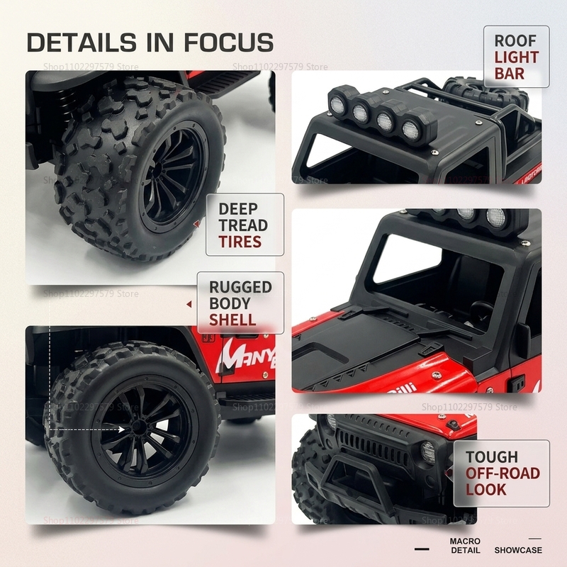 새로운 합금 지프 레이싱 1:16 스케일 LED 조명  - Kids Outdoor Jeep 리뷰 및 가격