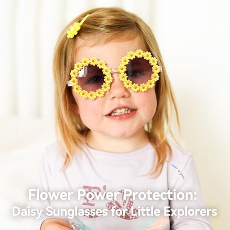 1-16PCS 새로운 어린이 선글라스 귀여운 데이지 꽃 - Kids Outdoor Frame 리뷰 및 가격