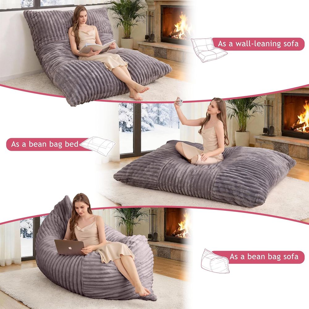 3-in-1 메모리폼 빈백 의자: 세탁 가능한 커버,  - Kids Outdoor Bean Bag Chair 리뷰 및 가격